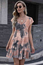 Tie-Dye Ruffle Hem Dress