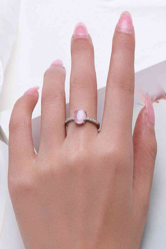 Oval Shape Cat's Eye Stone Ring