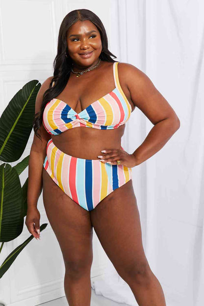 Swim Take A Dip Twist High-Rise Bikini in Stripe