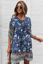 Bohemian Tie Neck Dress