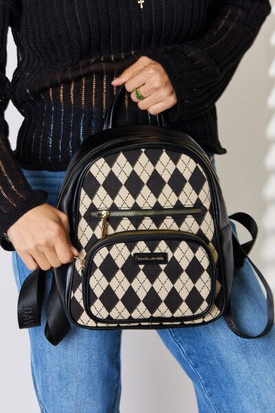 Printed PU Leather Backpack