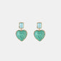 Heart & Geometric Alloy Earrings