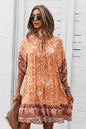 Bohemian Tie Neck Dress