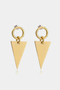 Stainless Steel Triangle Dangle Earrings