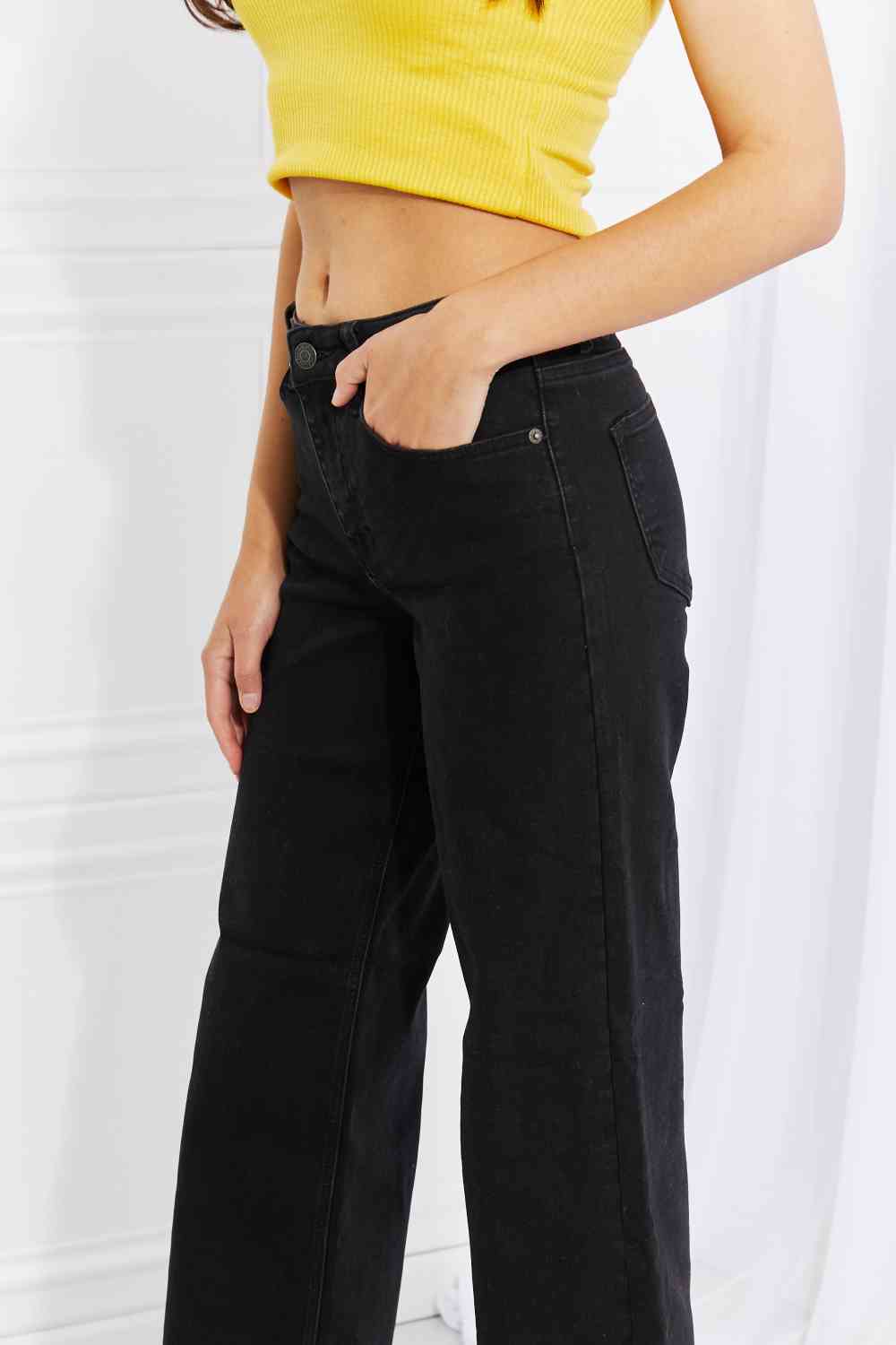 Risen Amanda Midrise Wide Leg Jeans