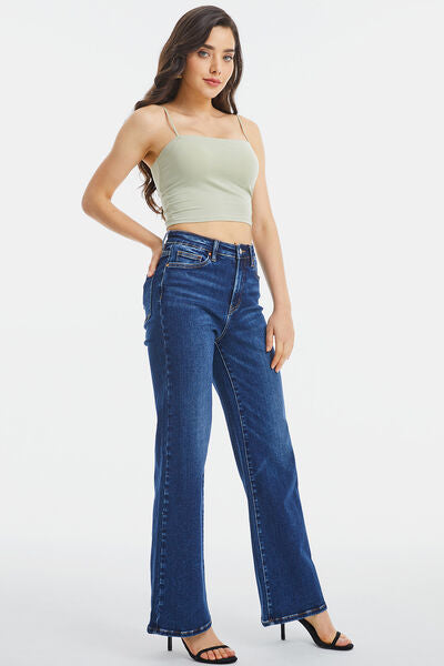 BAYEAS High Waist Cat's Whisker Wide Leg Jeans