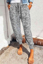 Leopard Pocketed Long Pants