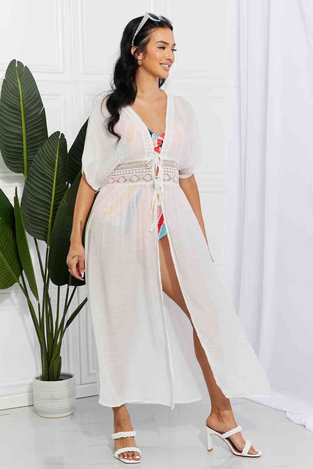 Swim Sun Goddess Tied Maxi Cover-Up