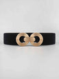 Geometric Buckle Elastic Wide Belt