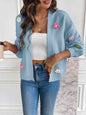 Floral In Bloom Long Sleeve Open Front Cardigan