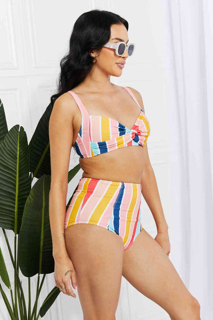 Swim Take A Dip Twist High-Rise Bikini in Stripe