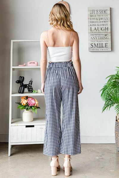 High Waist Tied Wide Leg Pants