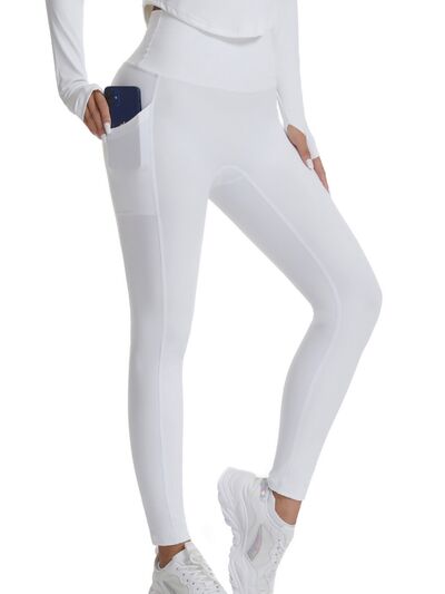 Pocketed High Waist Active Pants