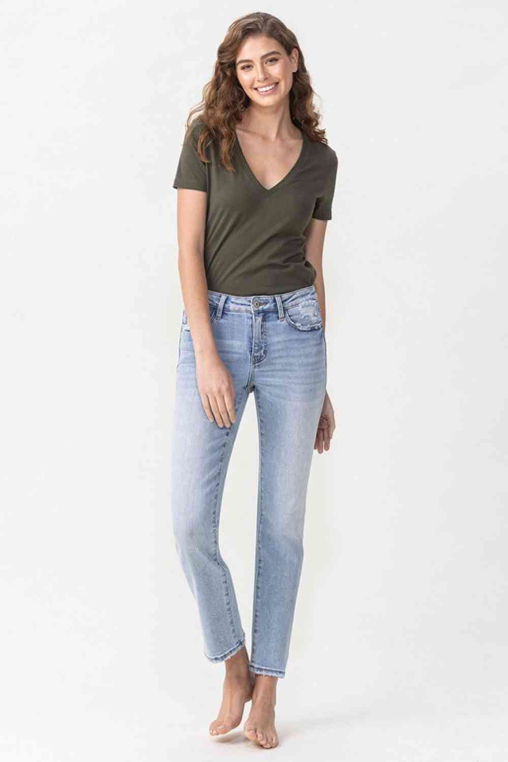 Lovervet  Andrea Midrise Crop Straight Jeans