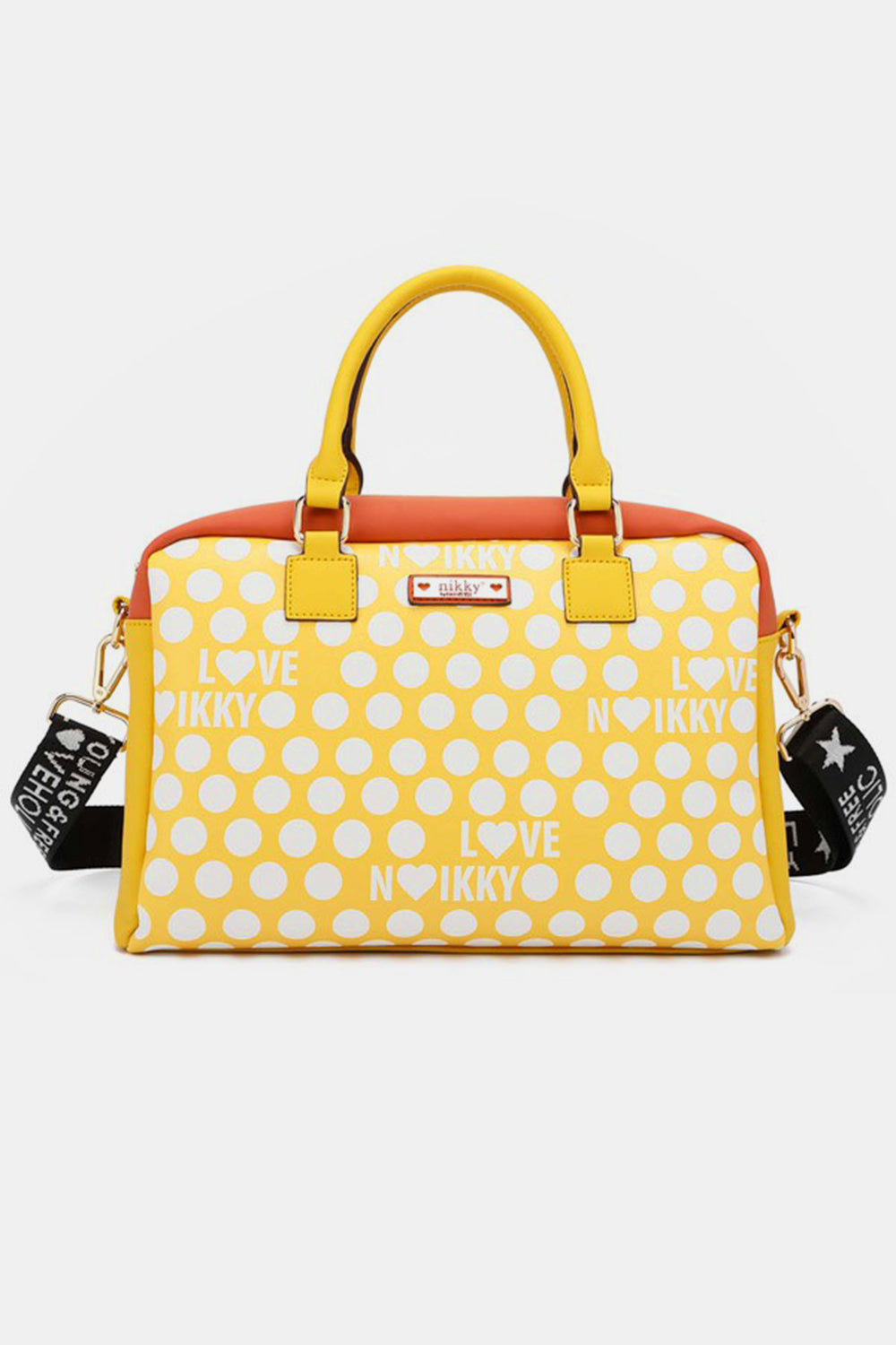 Nicole Lee USA Contrast Polka Dot Handbag