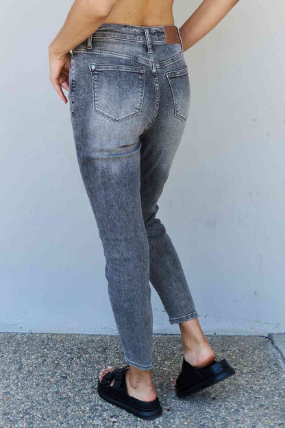 Judy Blue Racquel High Waisted Stone Wash Slim Fit Jeans