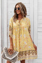 Bohemian Tie Neck Dress