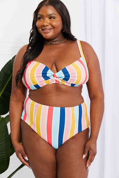 Swim Take A Dip Twist High-Rise Bikini in Stripe