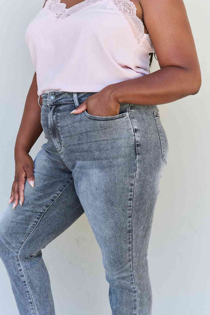 Judy Blue Racquel High Waisted Stone Wash Slim Fit Jeans